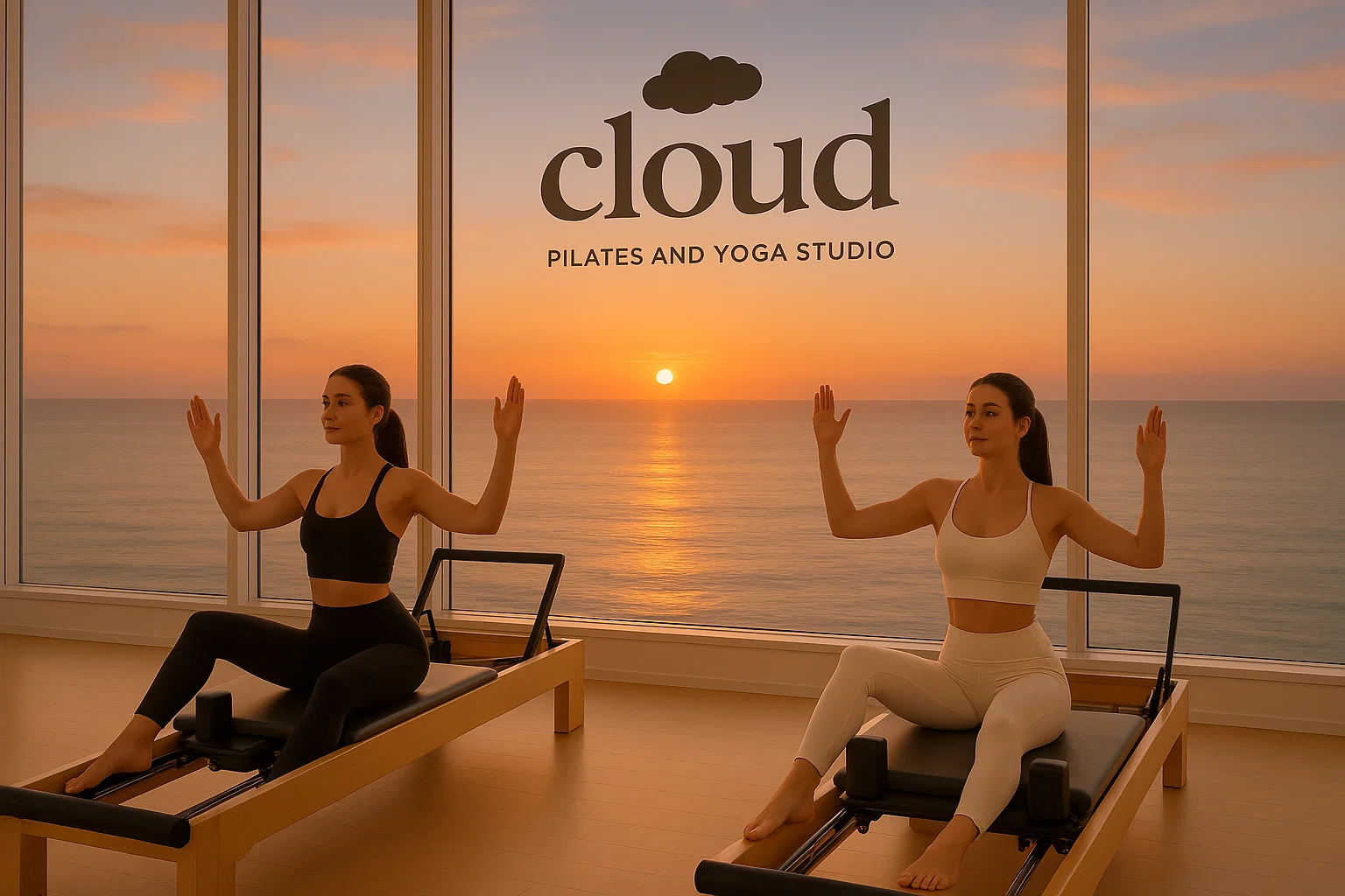 Reformer Pilates in Sharjah Women Only Sunset in the clouds