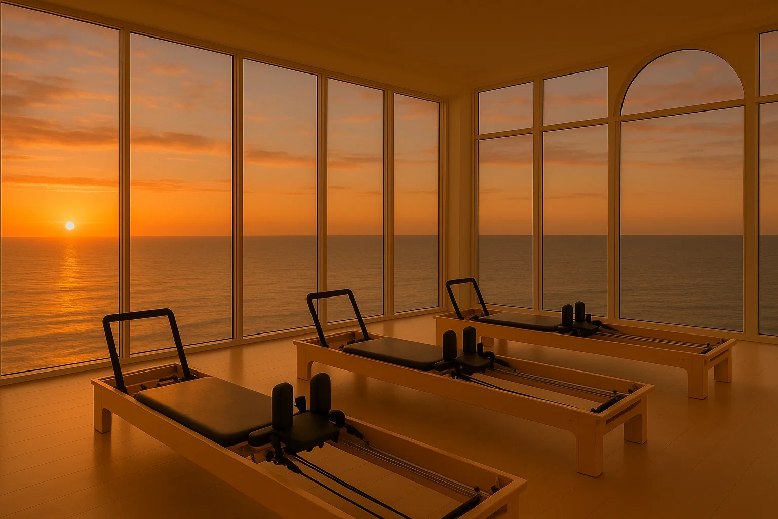 Reformer Pilates in Sharjah Women Only Sunset in the clouds